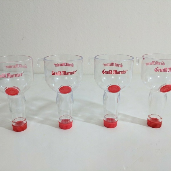 Lot (4) Grand Marnier mini bottle shot glasses - Picture 1 of 6